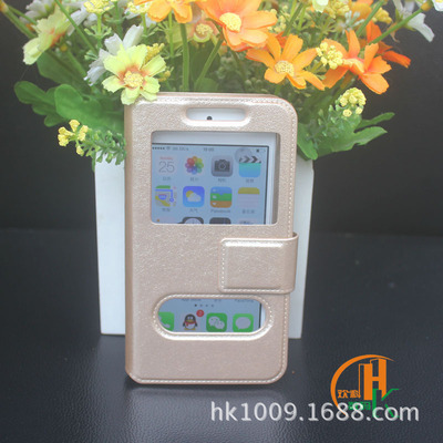 【新款蠶絲紋雙開窗萬能皮套 觸屏滑蓋式支架免打孔保護套 工廠直銷】價格,廠家,圖片,手機保護套/保護殼,陳連妹(個體經營)-